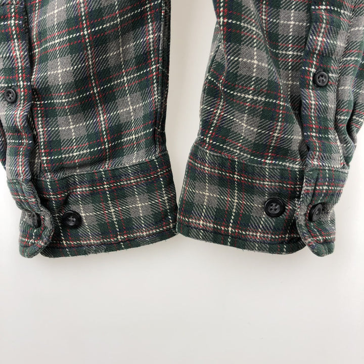 90'S GAP (Old GAP) Long-Sleeve Button-Down Light Flannel Check Shirt, Men's Size L (Equivalent), Vintage cotton red type Vintage Second Hand