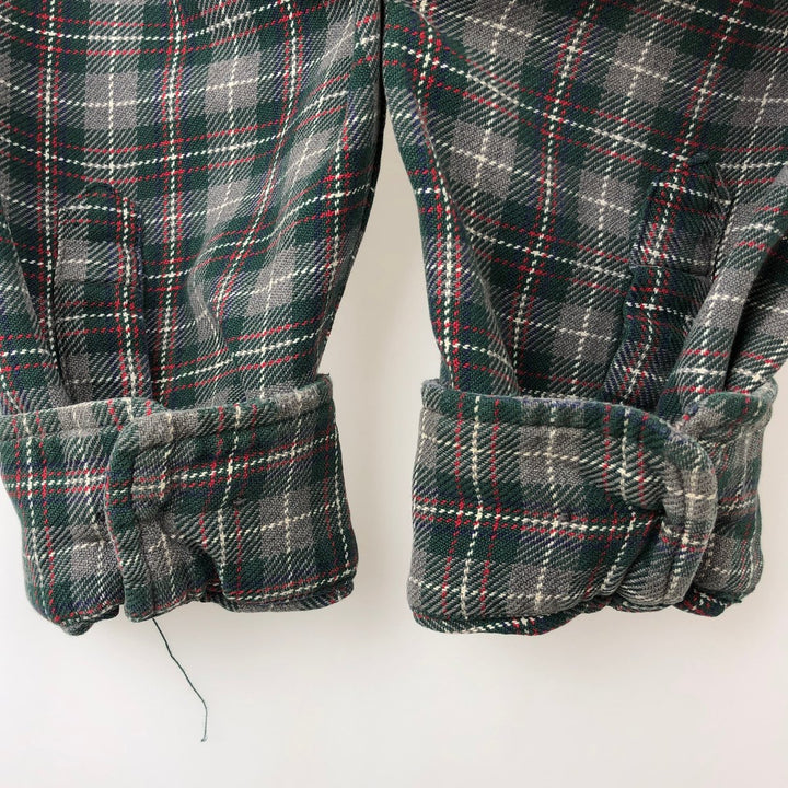 90'S GAP (Old GAP) Long-Sleeve Button-Down Light Flannel Check Shirt, Men's Size L (Equivalent), Vintage cotton red type Vintage Second Hand