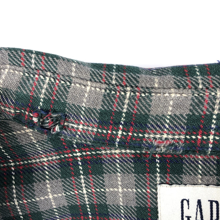 90'S GAP (Old GAP) Long-Sleeve Button-Down Light Flannel Check Shirt, Men's Size L (Equivalent), Vintage cotton red type Vintage Second Hand
