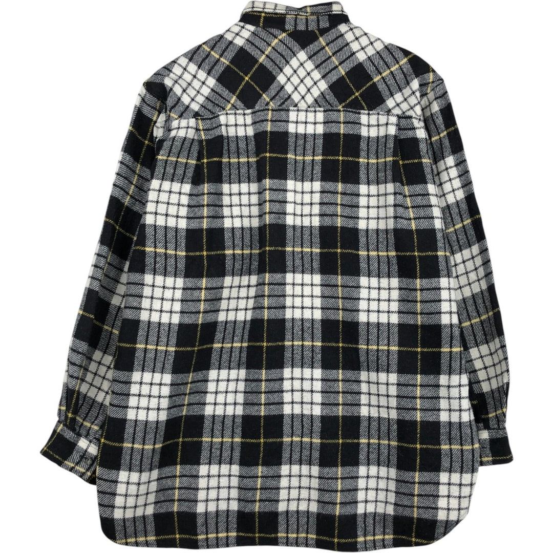 80s-90'S Levi's Long-Sleeve Light Flannel Check Shirt, Men's Size L (Equivalent), Vintage unclear black type Vintage Second Hand