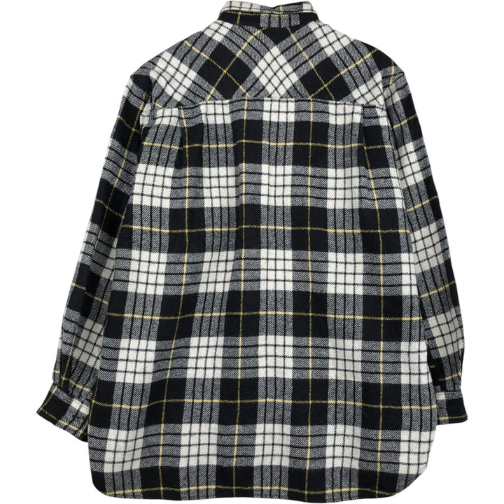 80s-90'S Levi's Long-Sleeve Light Flannel Check Shirt, Men's Size L (Equivalent), Vintage unclear black type Vintage Second Hand