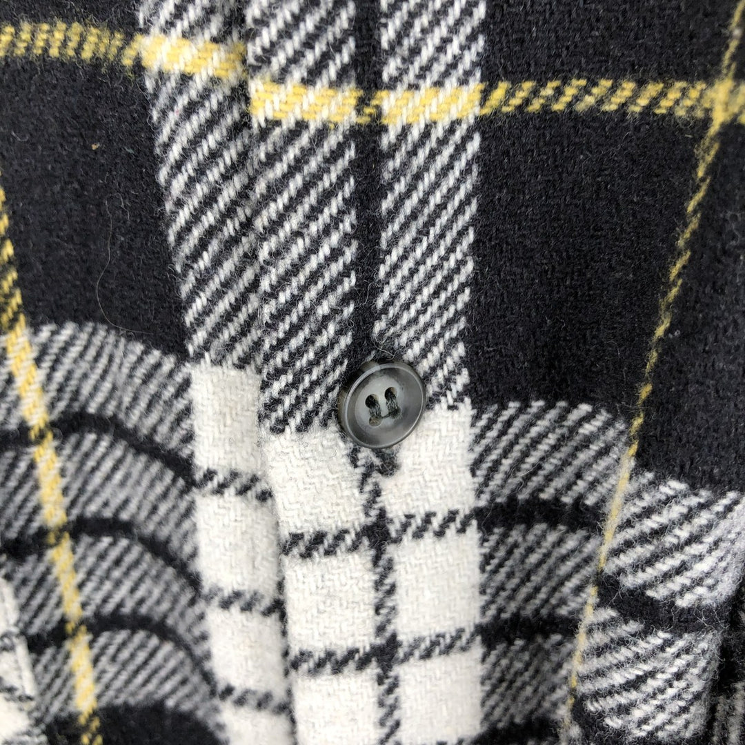 80s-90'S Levi's Long-Sleeve Light Flannel Check Shirt, Men's Size L (Equivalent), Vintage unclear black type Vintage Second Hand