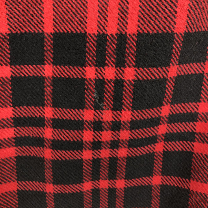 90'S GAP (Old GAP) Long-Sleeve Heavy Flannel Check Shirt, Men's Size M (Equivalent), Vintage cotton red type Vintage Second Hand