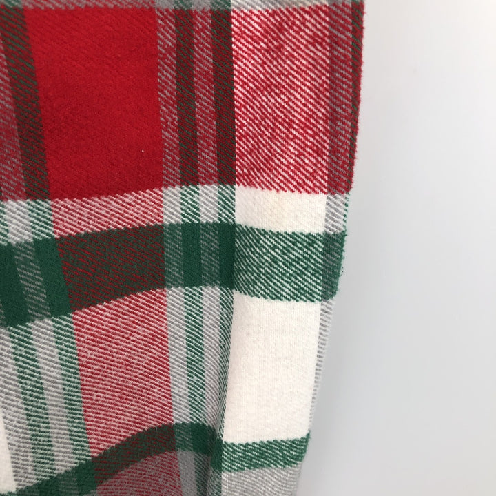 80s-90'S St. John's Bay BIG MAC Long-Sleeve Printed Flannel Check Shirt, Men's Size L (approx.), Vintage cotton red type Vintage Second Hand