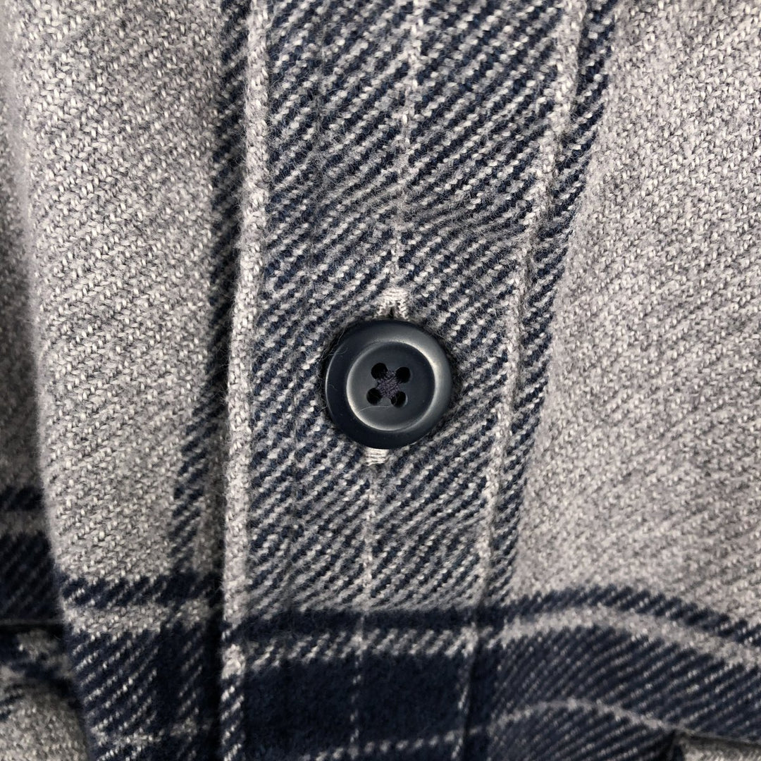 Patagonia ORGANIC COTTON 53947FA20 Long-Sleeve Light Flannel Check Shirt, Boxy Shirt, Men's Size M (approx.) Organic cotton gray type Vintage Second Hand