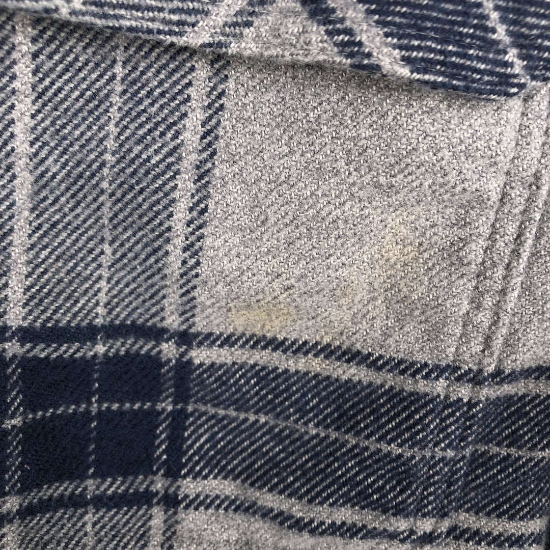 Patagonia ORGANIC COTTON 53947FA20 Long-Sleeve Light Flannel Check Shirt, Boxy Shirt, Men's Size M (approx.) Organic cotton gray type Vintage Second Hand