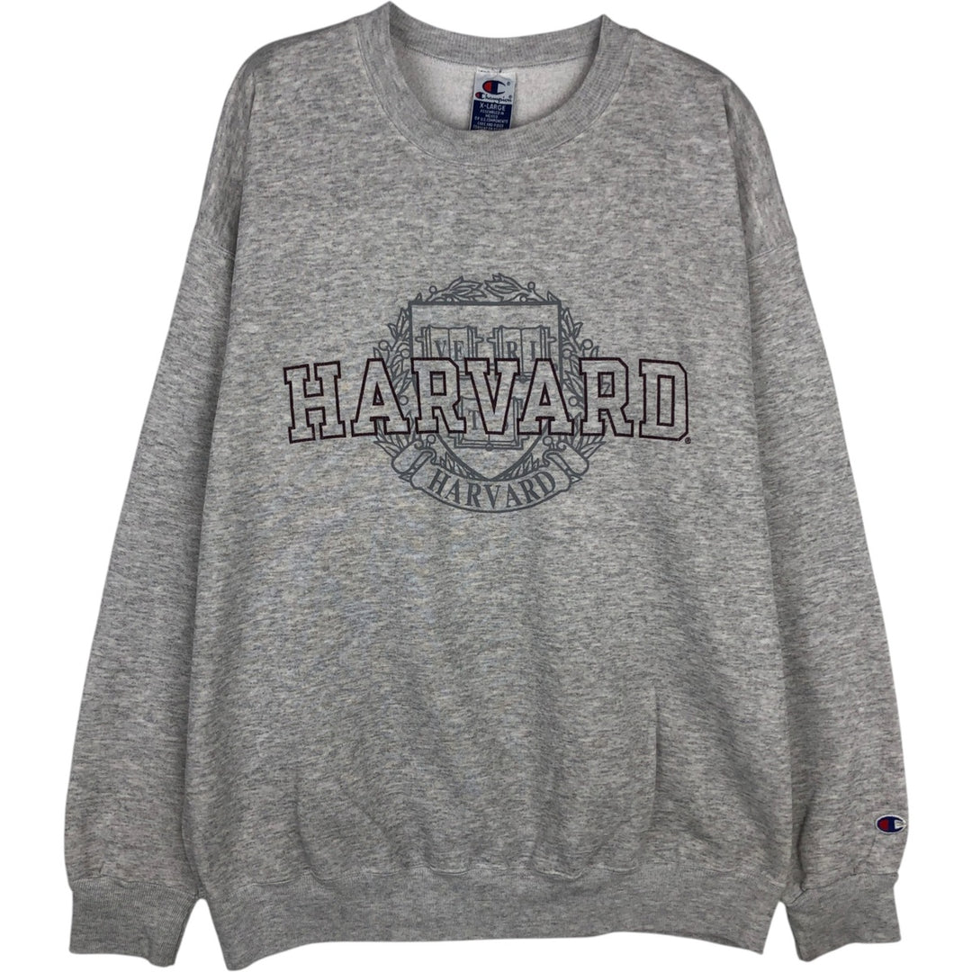 90'S Champion HARVARD Harvard University College Sweatshirt, Men's XL Size Vintage cotton gray type Vintage Second Hand