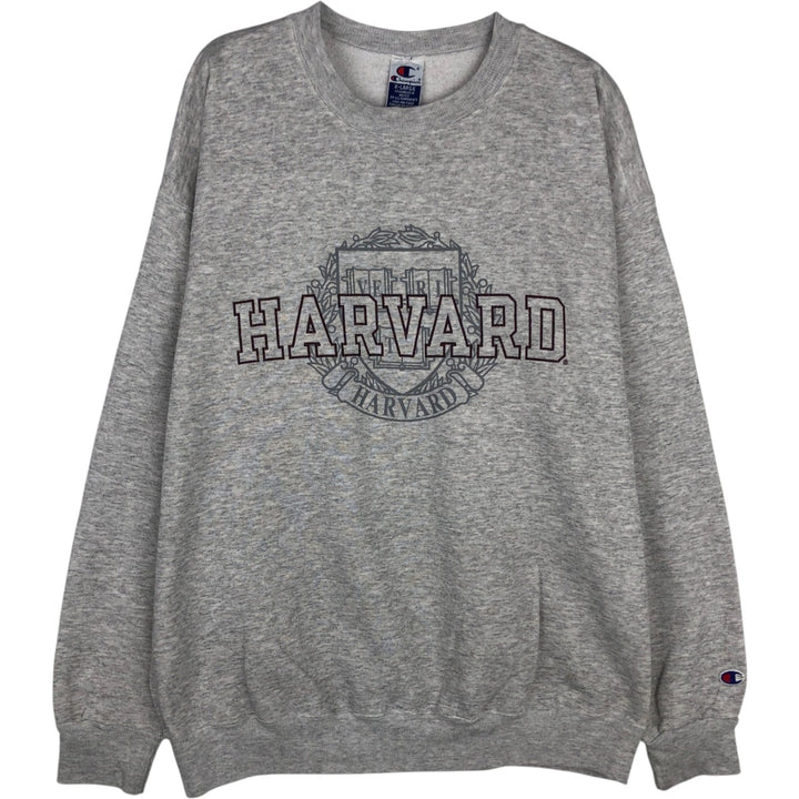 90'S Champion HARVARD Harvard University College Sweatshirt, Men's XL Size Vintage cotton gray type Vintage Second Hand