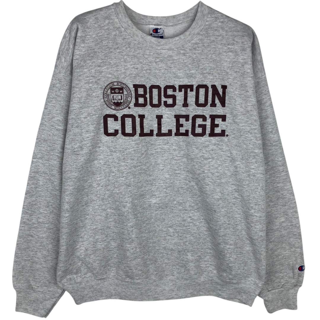 90'S Champion Authentic Boston College Sweatshirt, Men's Size L (approx.), Vintage cotton unbleached Vintage Second Hand