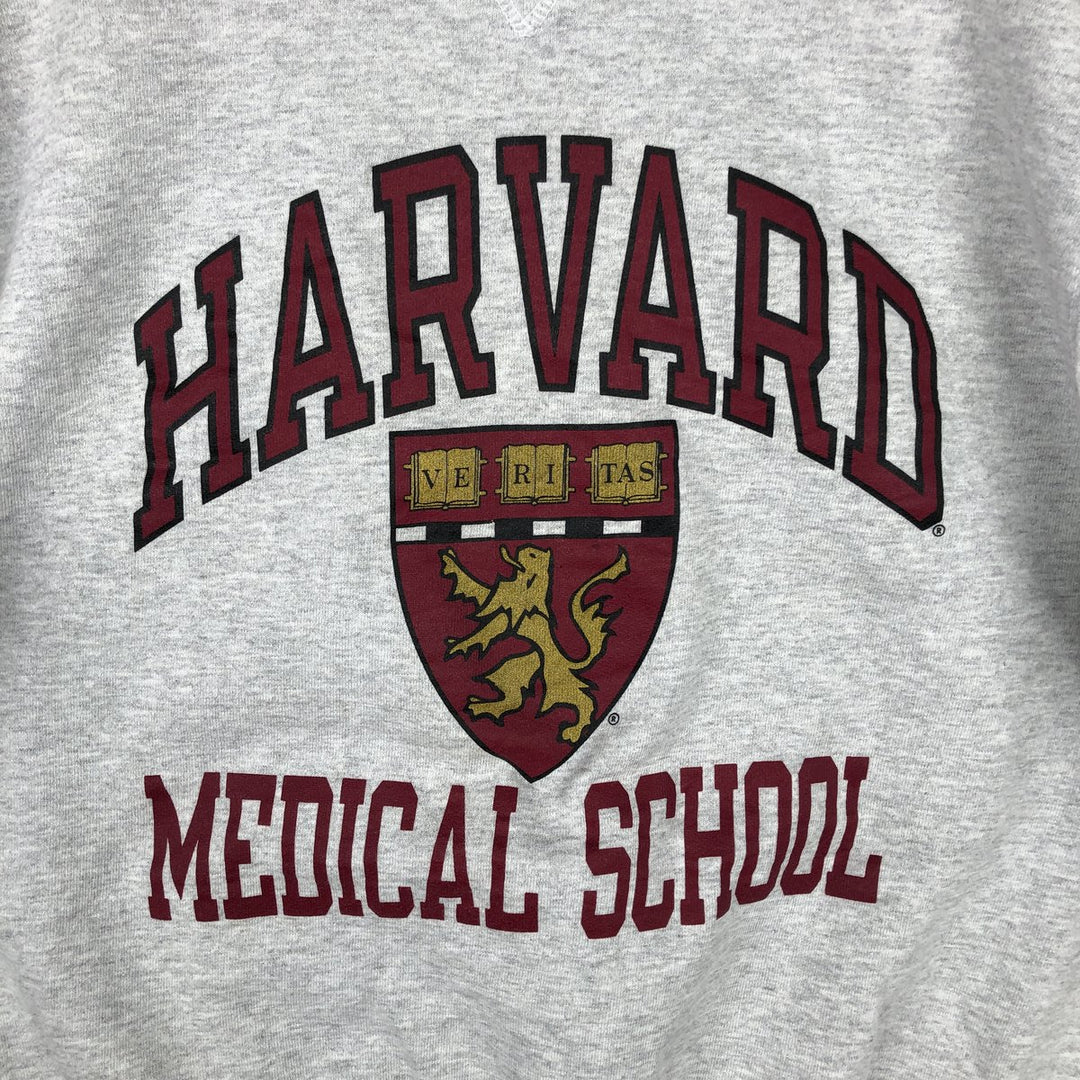 90'S Champion Harvard University Triple Print College Sweatshirt, Made in USA, Men's XL (approx.) Vintage cotton gray type Vintage Second Hand