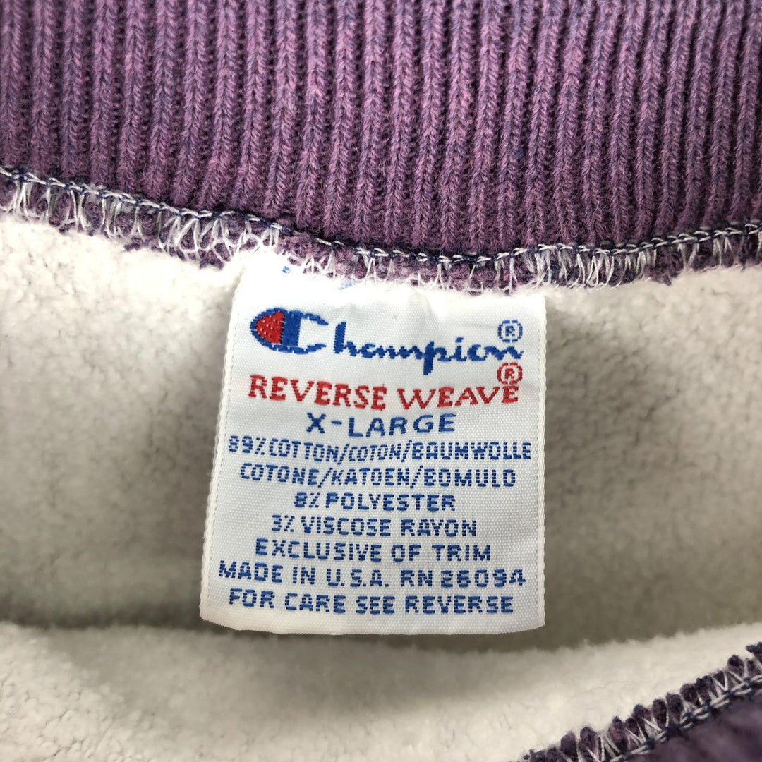90'S Champion Reverse Weave Logo Sweatshirt, Made in USA, Men's XL equivalent, Vintage cotton gray type Vintage Second Hand