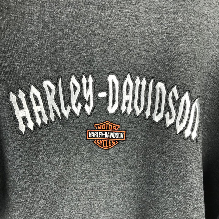 Harley-Davidson Advertising Pullover Hoodie, Men's Size L unclear Charcoal Vintage Second Hand