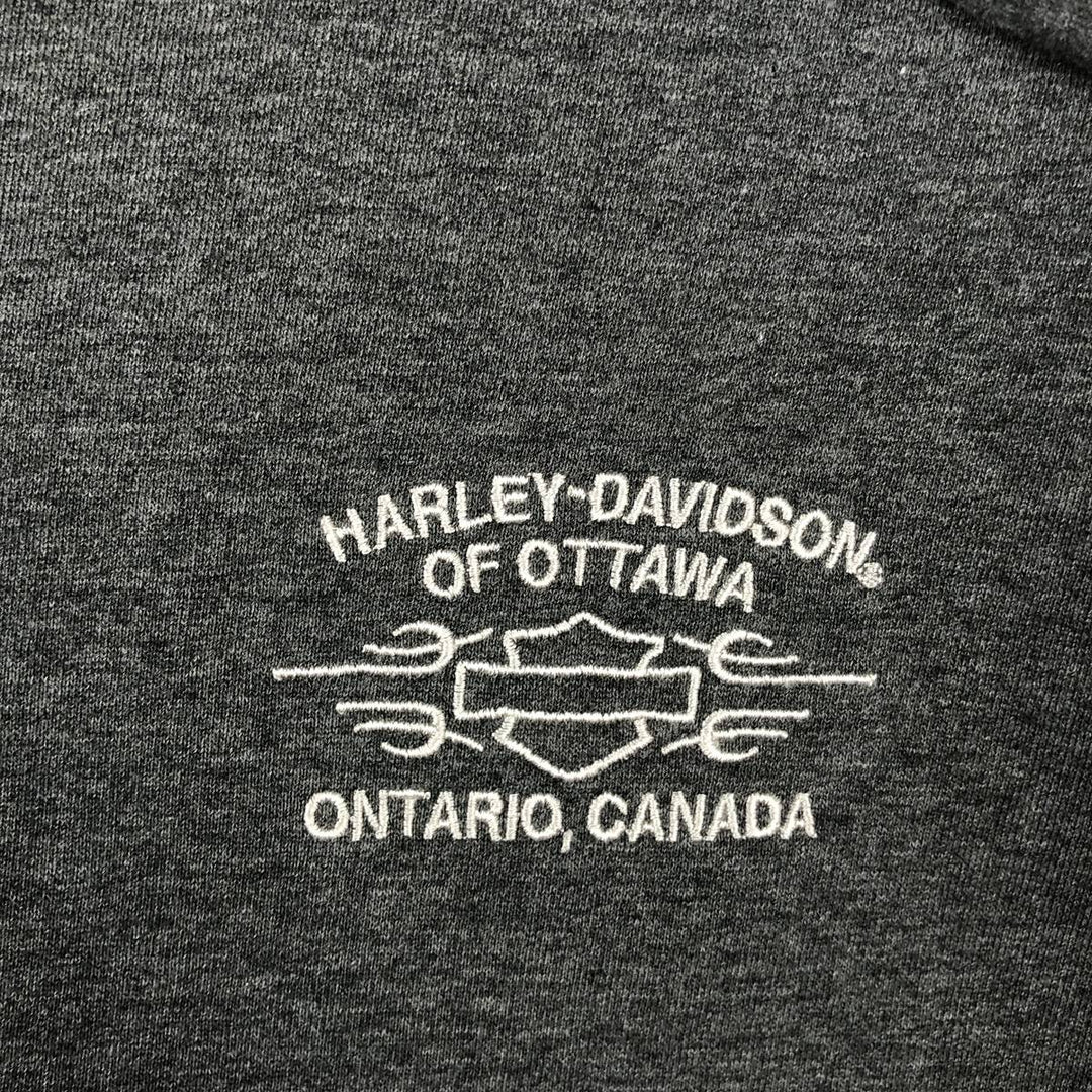 Harley-Davidson Advertising Pullover Hoodie, Men's Size L unclear Charcoal Vintage Second Hand