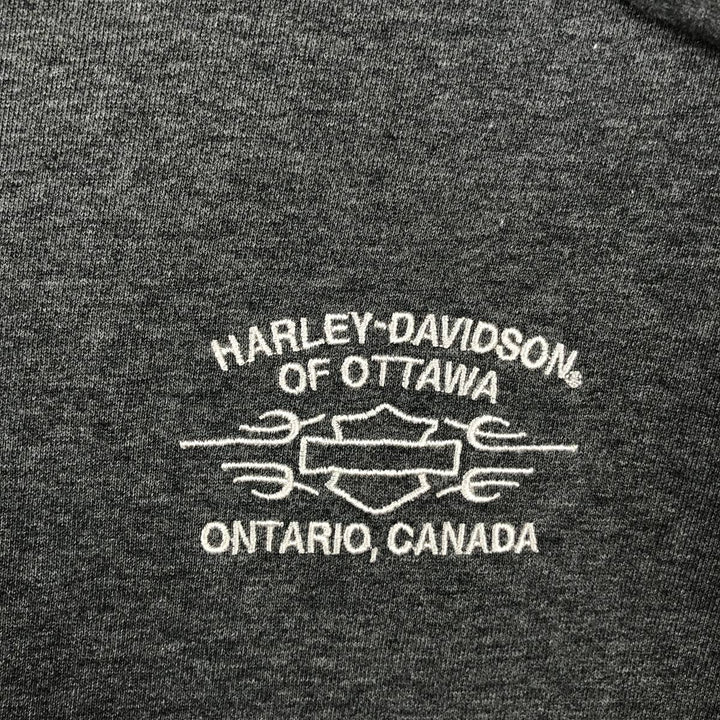 Harley-Davidson Advertising Pullover Hoodie, Men's Size L unclear Charcoal Vintage Second Hand
