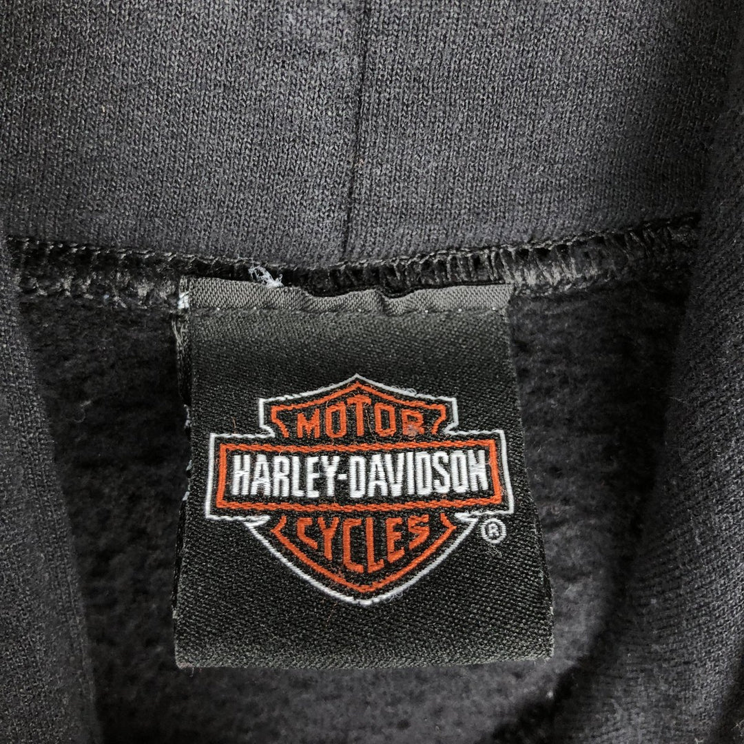 Harley-Davidson Skull Pattern Advertising Sweatshirt Pullover Hoodie, Men's XXL equivalent. unclear black type Vintage Second Hand