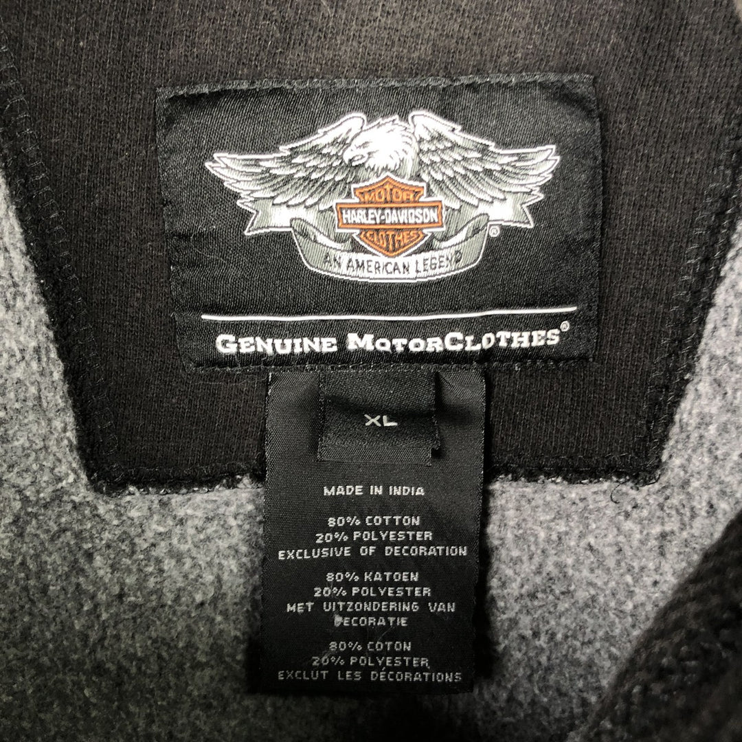 Harley-Davidson Advertising Pullover Hoodie, Men's XXL cotton black type Vintage Second Hand