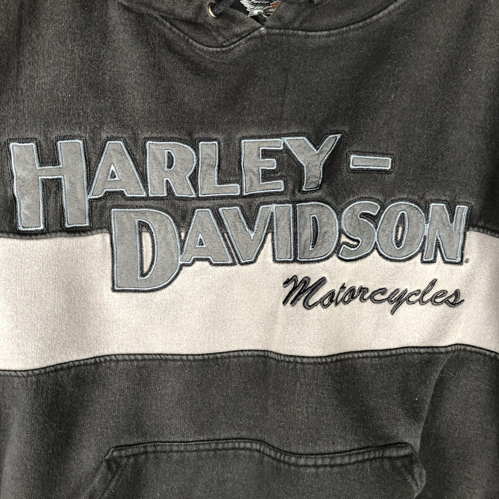 Harley-Davidson Advertising Pullover Hoodie, Men's XXL cotton black type Vintage Second Hand