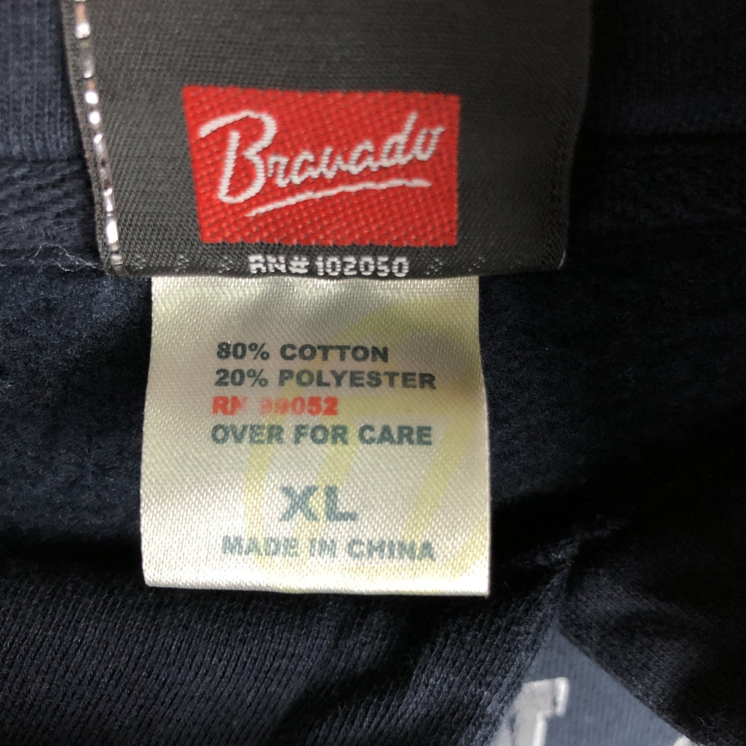 Harley-Davidson Advertising Pullover Hoodie, Men's Size Medium cotton navy blue type Vintage Second Hand