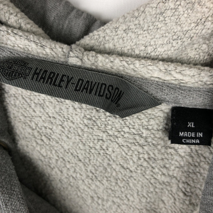 Harley-Davidson Advertising Pullover Hoodie, Men's XL cotton gray type Vintage Second Hand