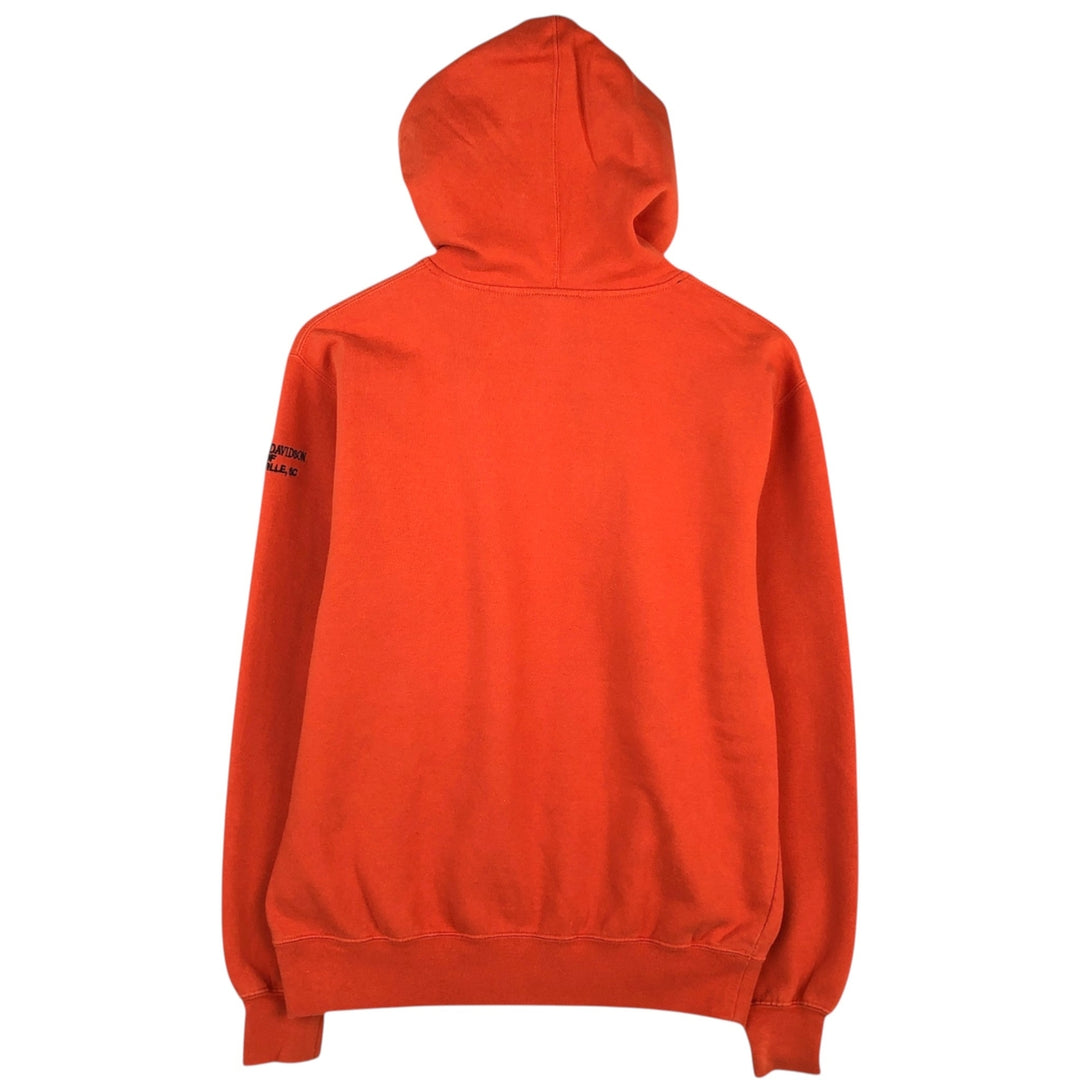 Harley-Davidson Advertising Pullover Hoodie, Men's Size Small cotton orange type Vintage Second Hand