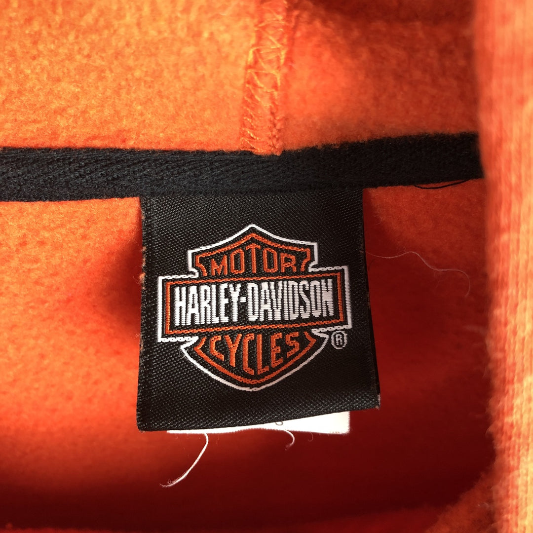 Harley-Davidson Advertising Pullover Hoodie, Men's Size Small cotton orange type Vintage Second Hand