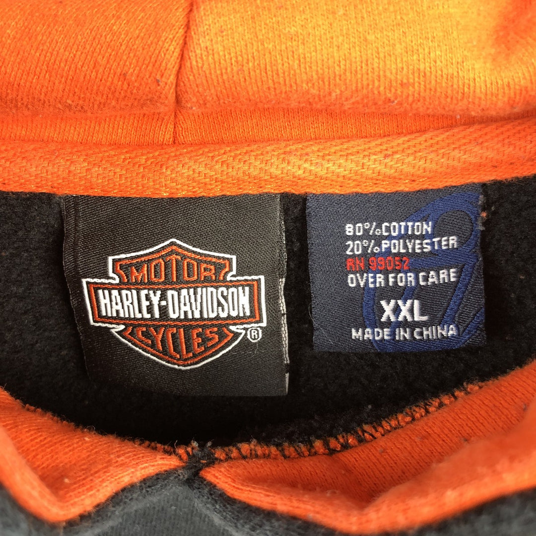 Harley-Davidson Advertising Pullover Hoodie, Men's XXL cotton black type Vintage Second Hand
