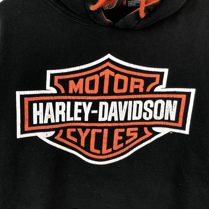 Harley-Davidson Advertising Pullover Hoodie, Men's XXL cotton black type Vintage Second Hand