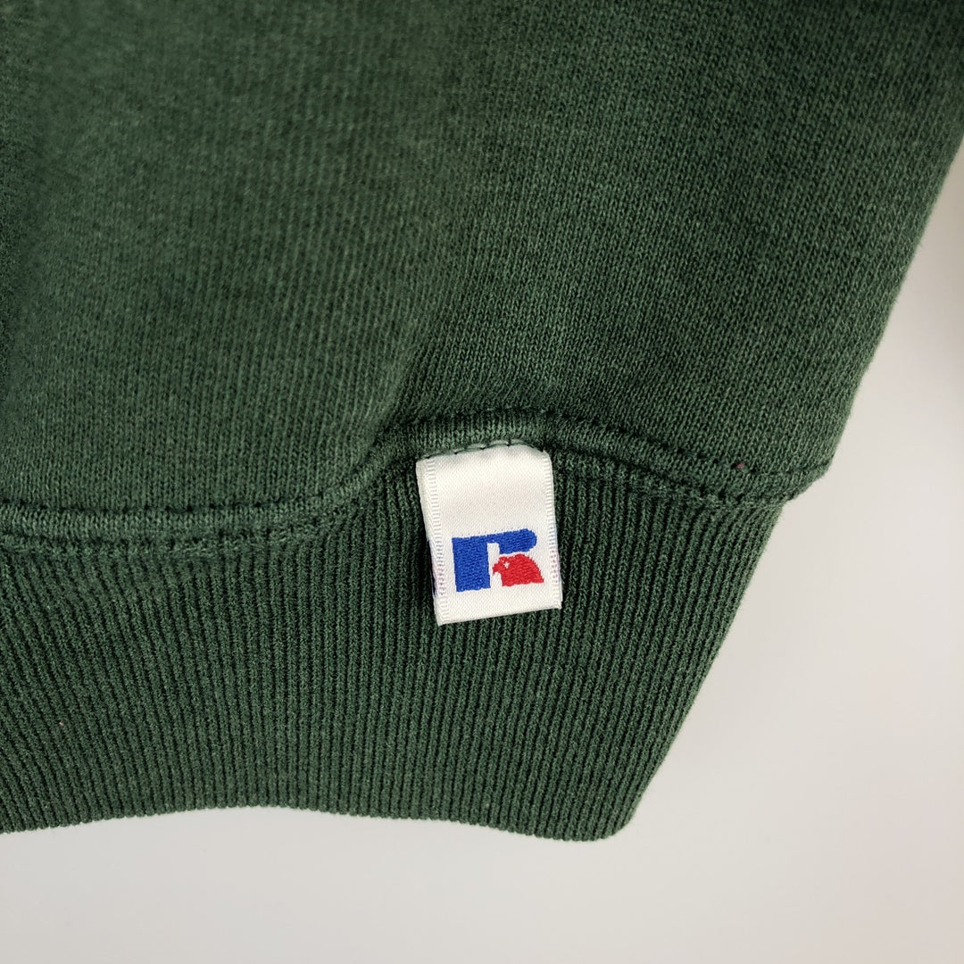 Vintage 90'S Russell ATHLETIC college sweatshirt, size XL, men's cotton green type Vintage Second Hand