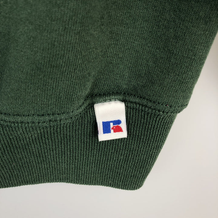Vintage 90'S Russell ATHLETIC college sweatshirt, size XL, men's cotton green type Vintage Second Hand