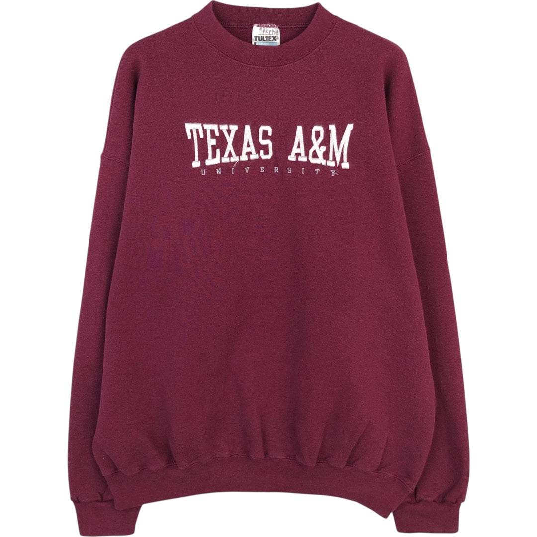 90'S Tultex College Sweatshirt, Men's Size XL (Equivalent), Vintage cotton Red type red-purple Vintage Second Hand