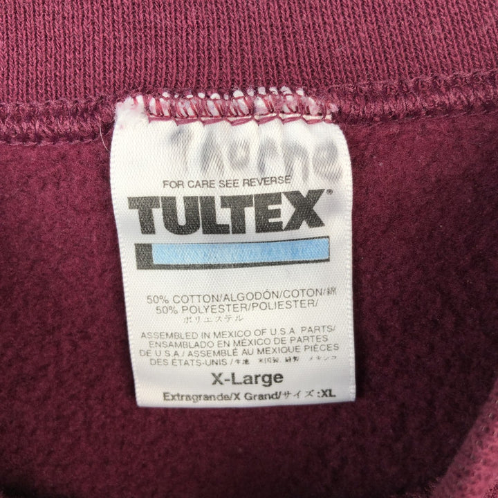 90'S Tultex College Sweatshirt, Men's Size XL (Equivalent), Vintage cotton Red type red-purple Vintage Second Hand