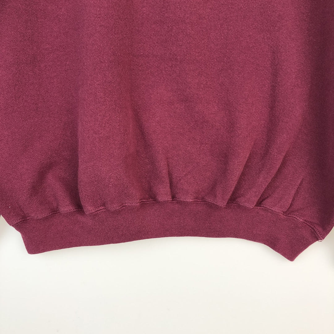 90'S Tultex College Sweatshirt, Men's Size XL (Equivalent), Vintage cotton Red type red-purple Vintage Second Hand