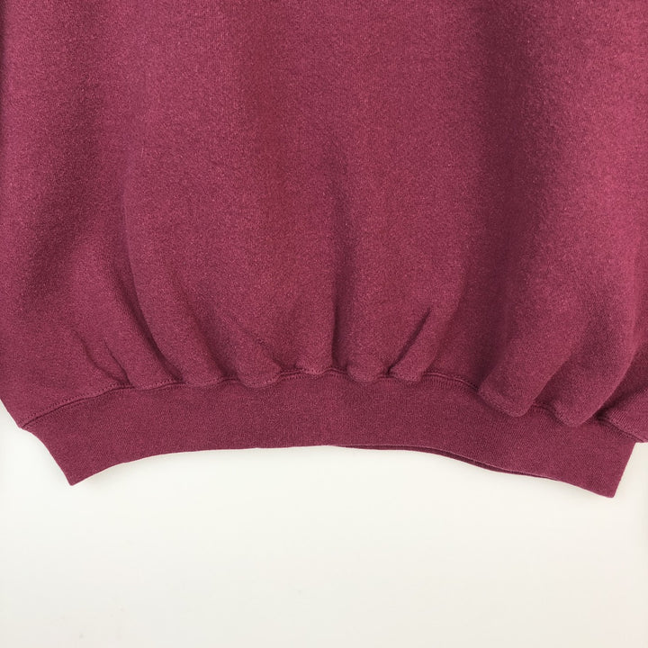 90'S Tultex College Sweatshirt, Men's Size XL (Equivalent), Vintage cotton Red type red-purple Vintage Second Hand