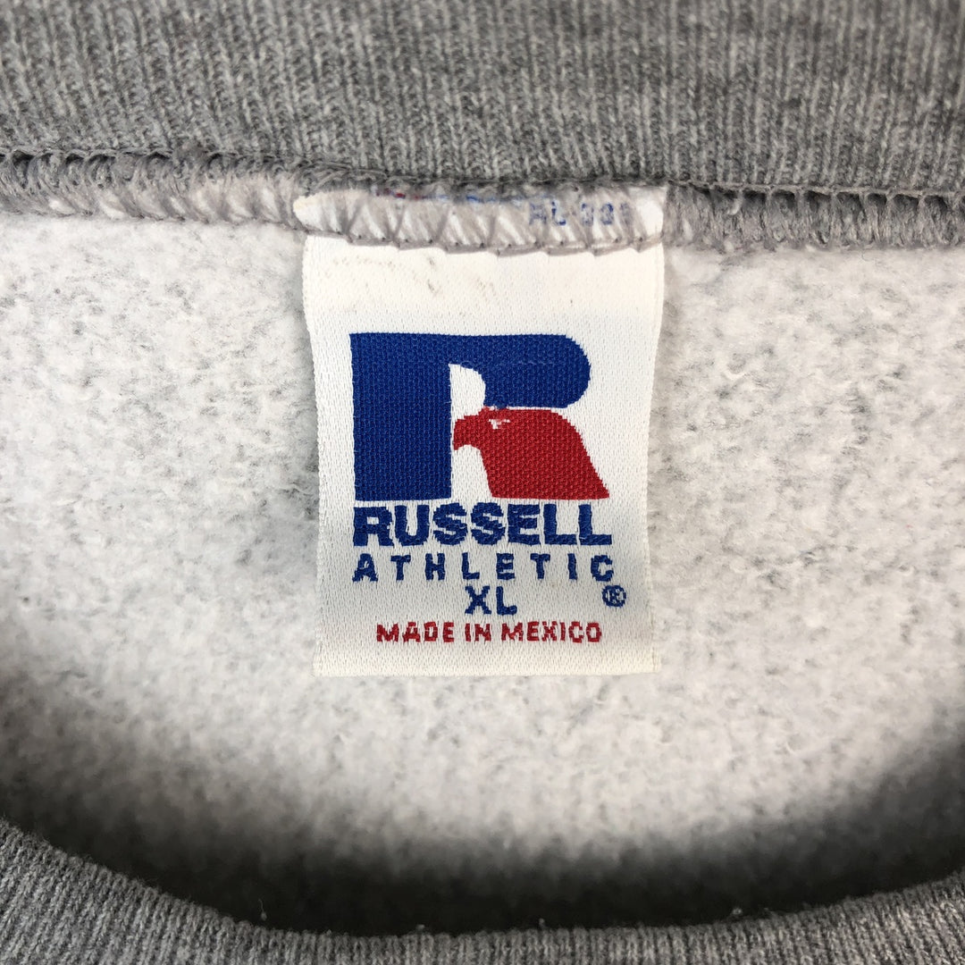 Vintage 90'S Russell ATHLETIC college sweatshirt, size XL, men's polyester gray type Vintage Second Hand