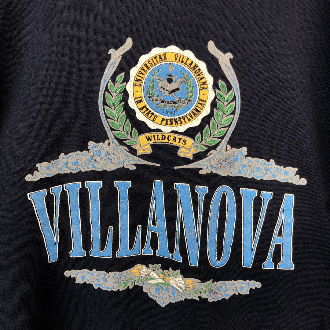 Printed college sweatshirt, men's size L unclear navy blue type Vintage Second Hand
