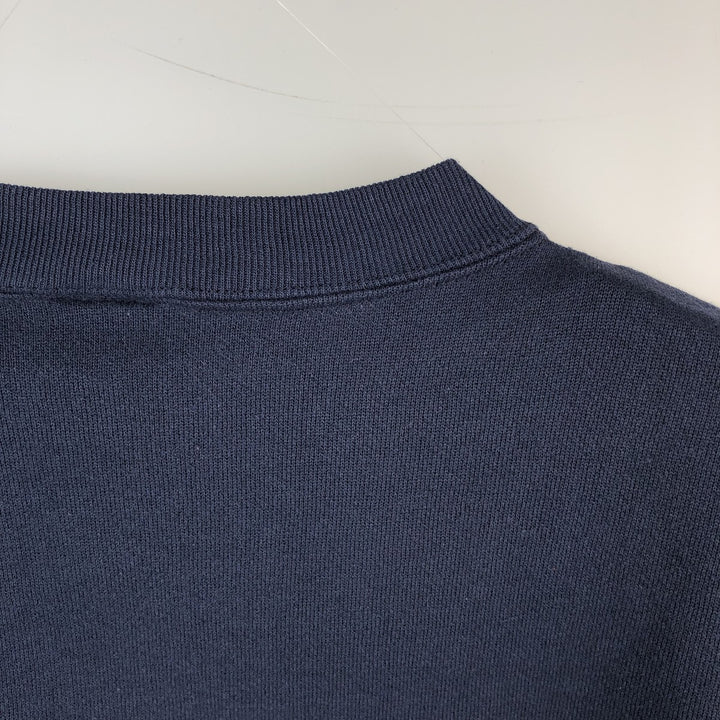 Printed college sweatshirt, men's size L unclear navy blue type Vintage Second Hand