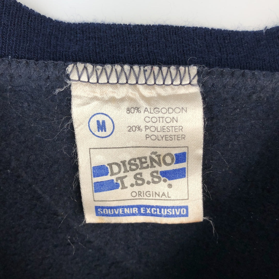 DISENO TSS SOUVENIR EXCLUSIVO Triple Print College Sweatshirt (Men's Size M) cotton navy blue type Vintage Second Hand
