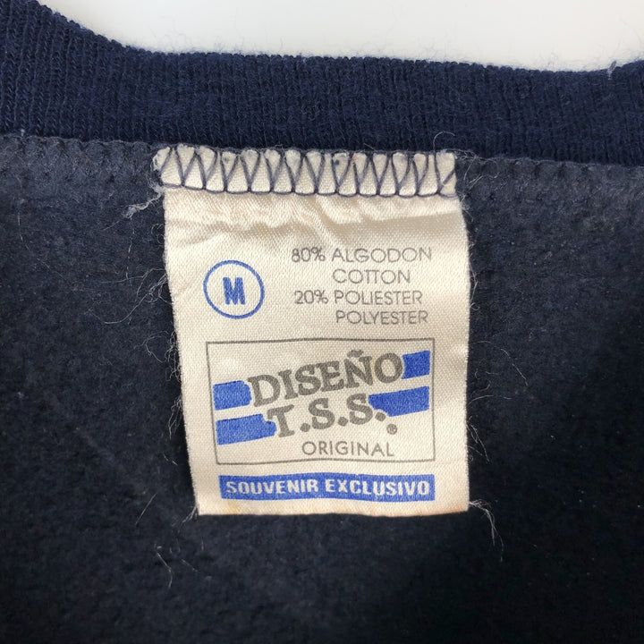 DISENO TSS SOUVENIR EXCLUSIVO Triple Print College Sweatshirt (Men's Size M) cotton navy blue type Vintage Second Hand