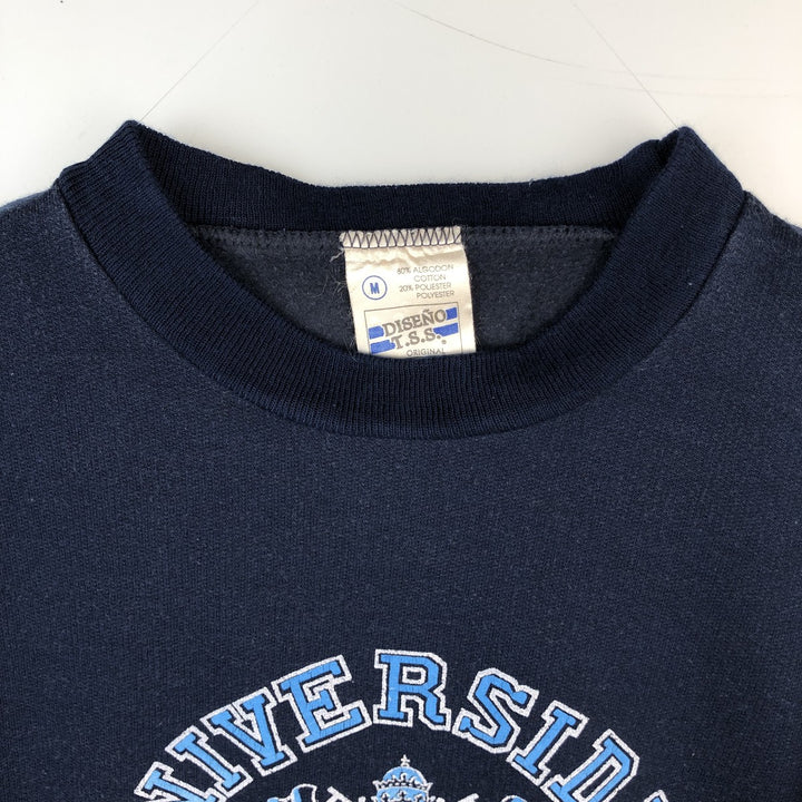 DISENO TSS SOUVENIR EXCLUSIVO Triple Print College Sweatshirt (Men's Size M) cotton navy blue type Vintage Second Hand