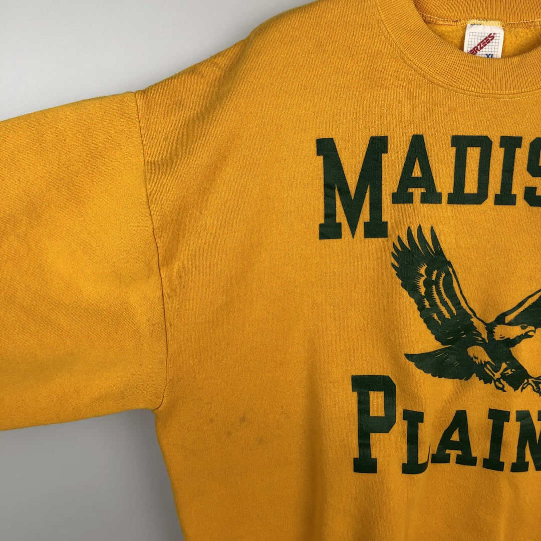90'S Jerzees Eagle Pattern College Sweatshirt, Made in USA, Men's XL (approx.), Vintage cotton yellow type Vintage Second Hand