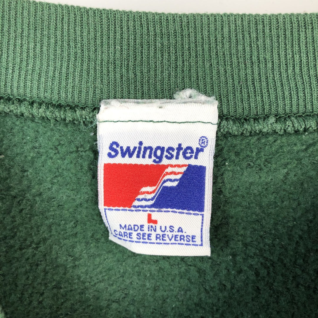 Swingster MICHIGAN STATE Michigan State University College Sweatshirt, Made in USA, Men's Size L (approx.), Vintage. cotton green type Vintage Second Hand
