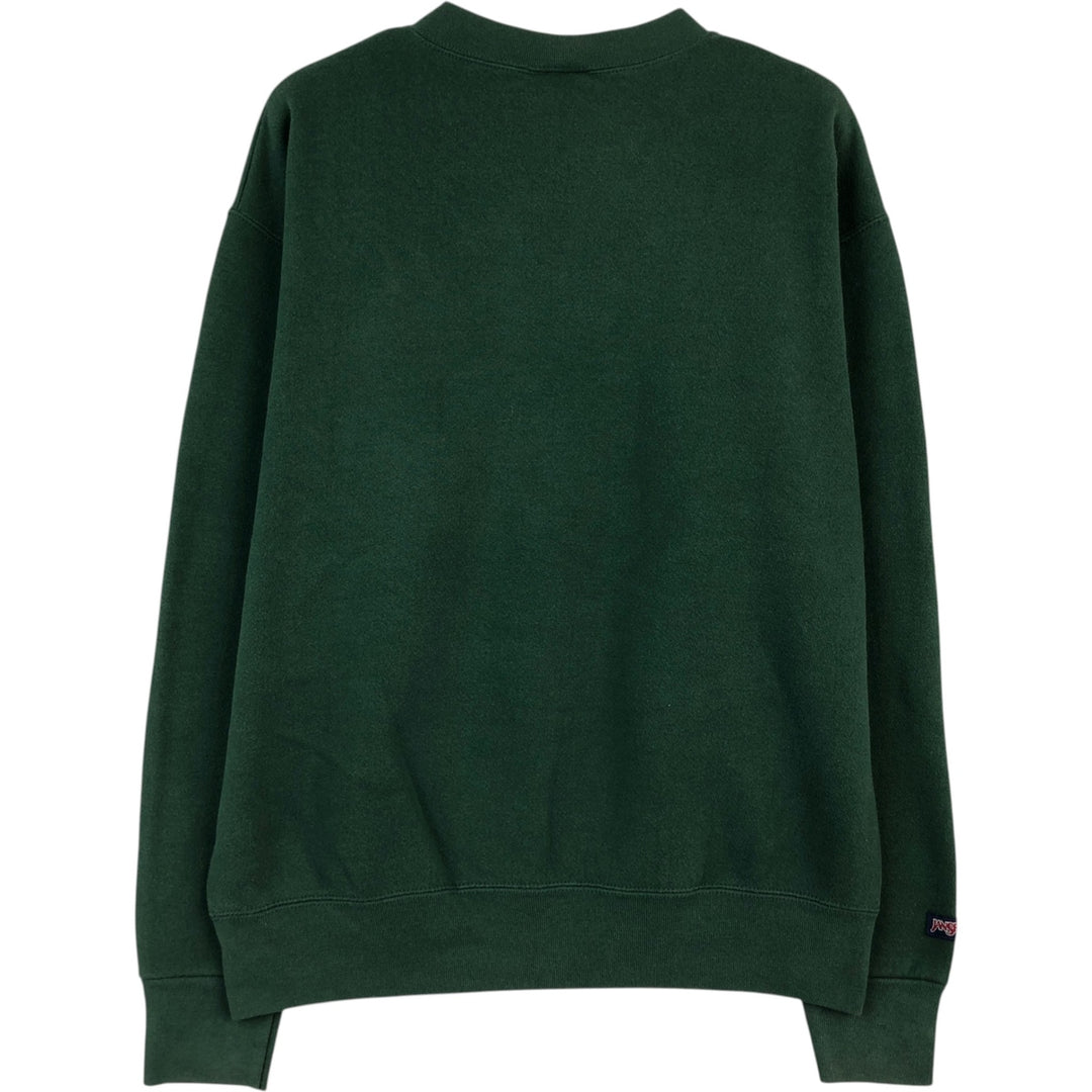 90'S Jansport College Sweatshirt, Made in USA, Men's M, Vintage cotton green type Vintage Second Hand