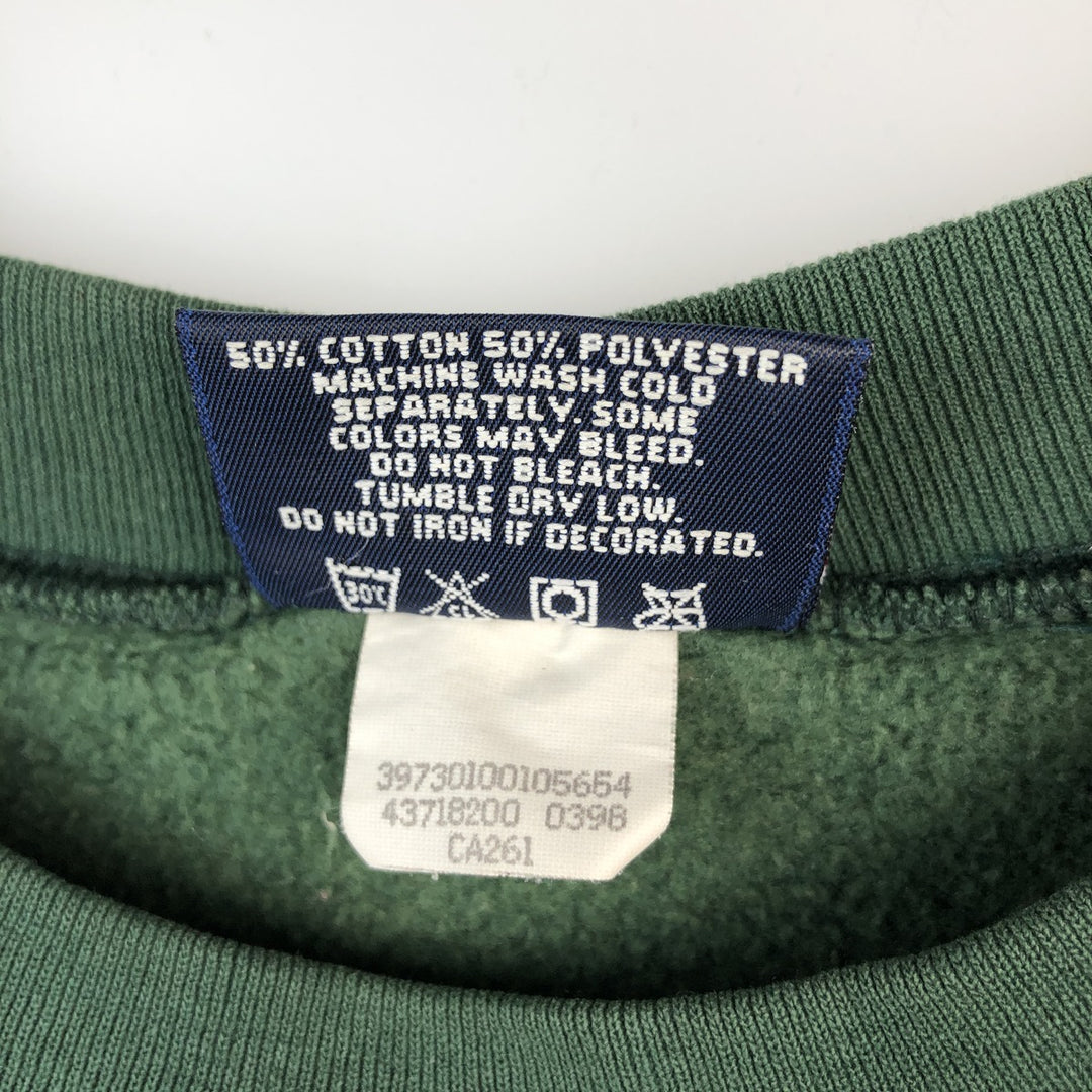90'S Jansport College Sweatshirt, Made in USA, Men's M, Vintage cotton green type Vintage Second Hand