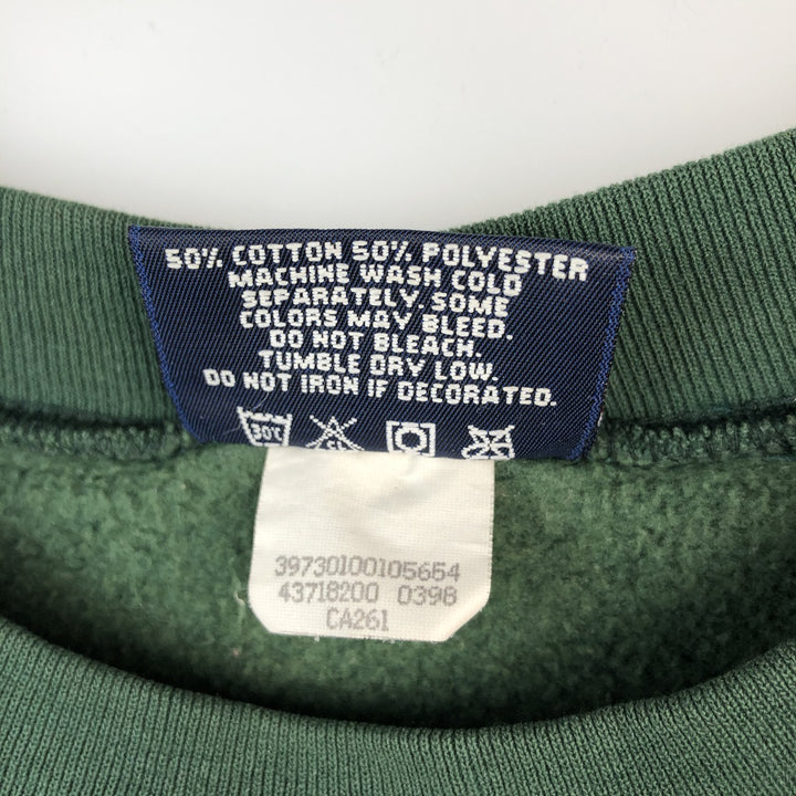 90'S Jansport College Sweatshirt, Made in USA, Men's M, Vintage cotton green type Vintage Second Hand
