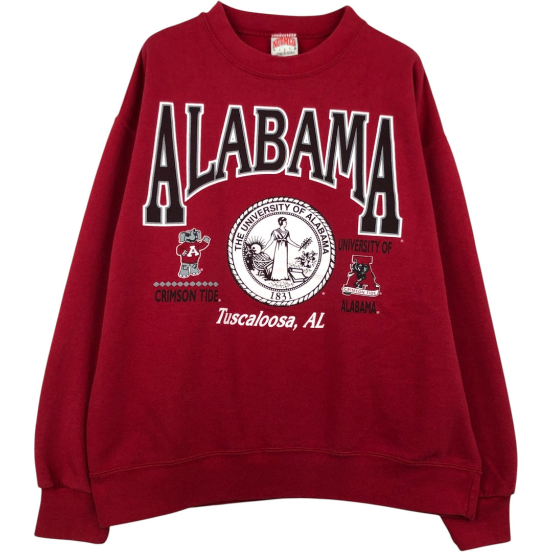 90'S Nutmeg College Sweatshirt, Made in USA, Men's Size L (approx.), Vintage unclear red type Vintage Second Hand