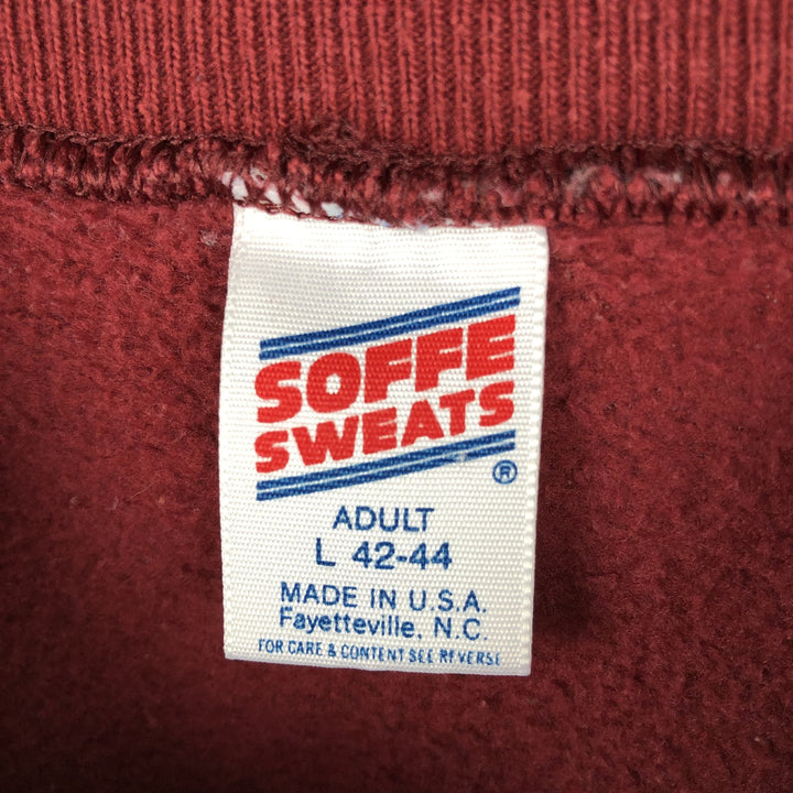 80'S Sofie Sweats Triple Print College Sweatshirt, Made in USA, Men's Size L (Equivalent), Vintage cotton red type Vintage Second Hand