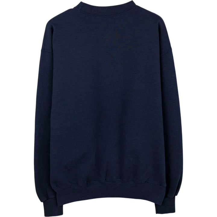 90s-00'S Hanes ACTIVEWEAR College Sweatshirt, Made in USA, Men's XL equivalent. cotton navy blue type Vintage Second Hand