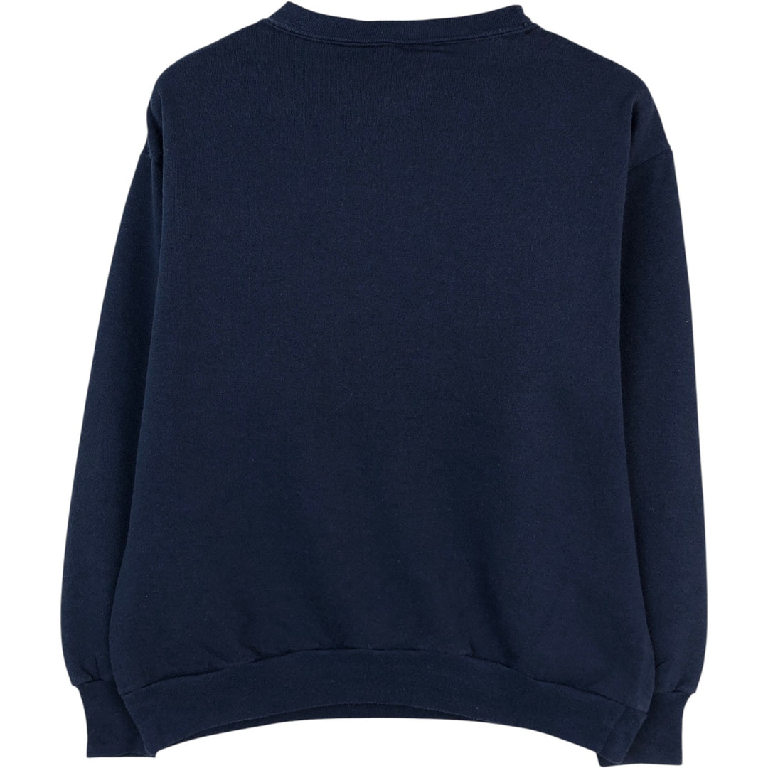 80s-90'S LOGO 7 INC University of Michigan College Character Sweatshirt, Made in USA, Men's Size M (approx.), Vintage cotton navy blue type Vintage Second Hand