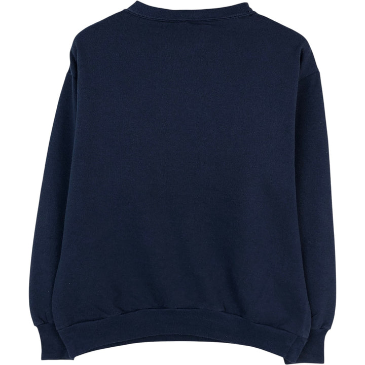 80s-90'S LOGO 7 INC University of Michigan College Character Sweatshirt, Made in USA, Men's Size M (approx.), Vintage cotton navy blue type Vintage Second Hand