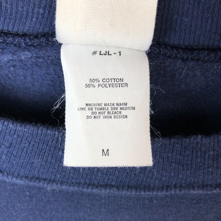 80s-90'S LOGO 7 INC University of Michigan College Character Sweatshirt, Made in USA, Men's Size M (approx.), Vintage cotton navy blue type Vintage Second Hand